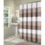 Aqua And Brown Shower Curtain Wayfair