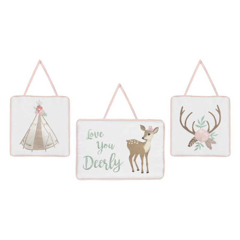 floral deer crib bedding