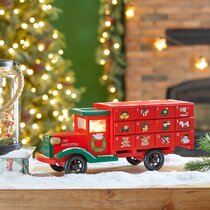 Heartland Holiday Christmas Block Countdown Wooden Truck 7" X 4.5" 