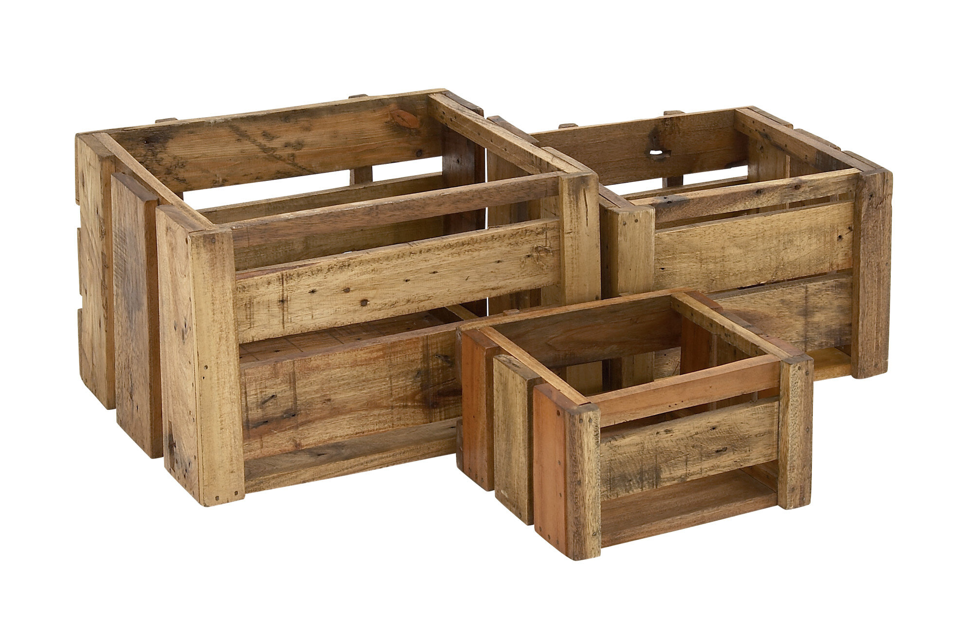 Sand & Stable 3 Piece Solid Wood Crate Set & Reviews 