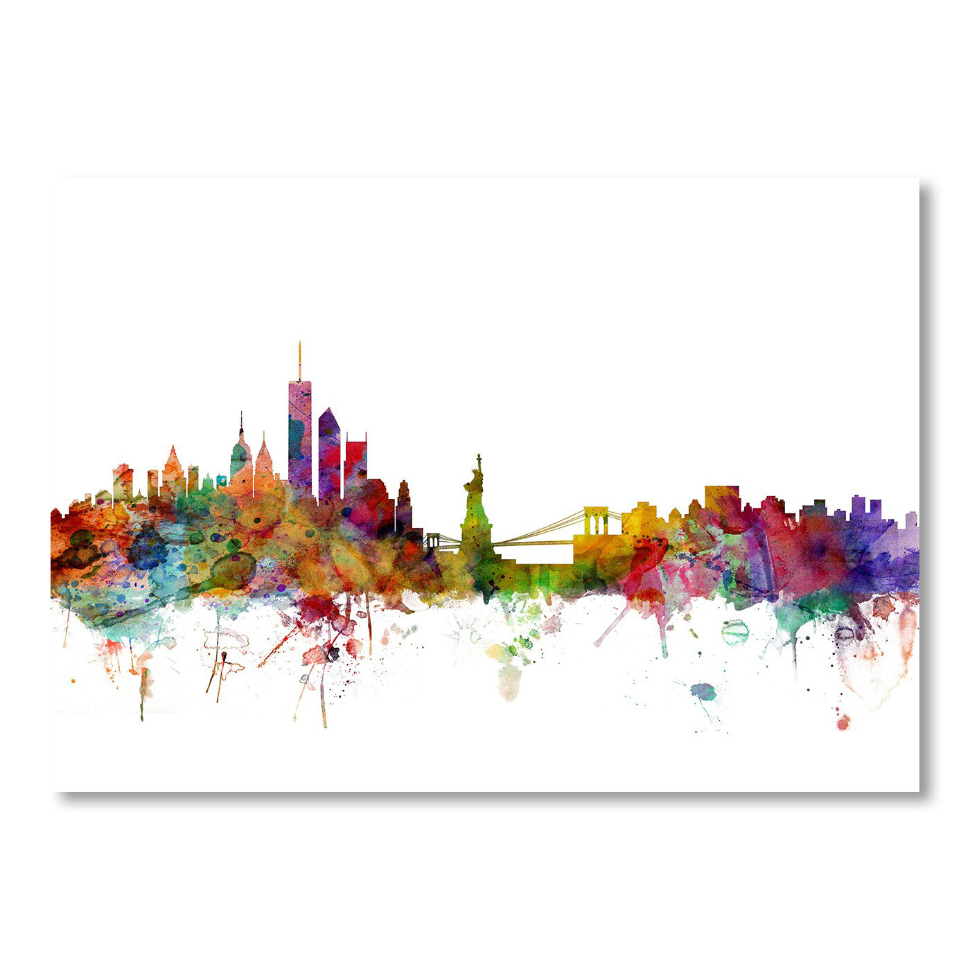 Ebern Designs Lanna New York Skyline Wall Mural Wayfair