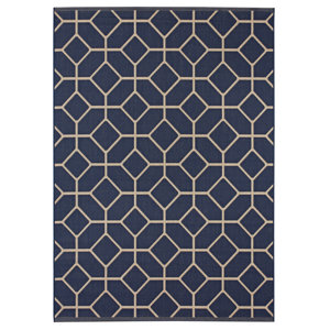 Bay Village Navy/Beige Indoor/Outdoor Area Rug