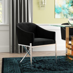 krista velvet upholstered arm chair