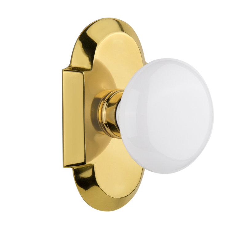 Nostalgic Warehouse White Porcelain Privacy Door Knob With Cottage Plate Reviews Wayfair