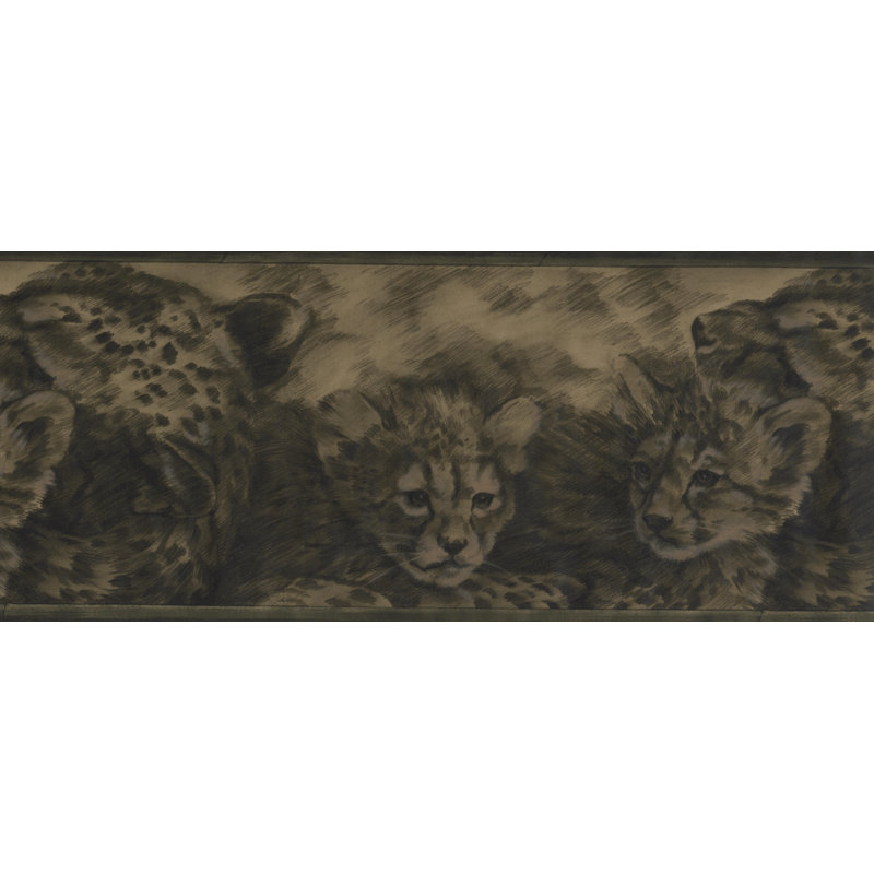 Bloomsbury Market Yoder Painted Wild Leopard Kittens Animal 15 L