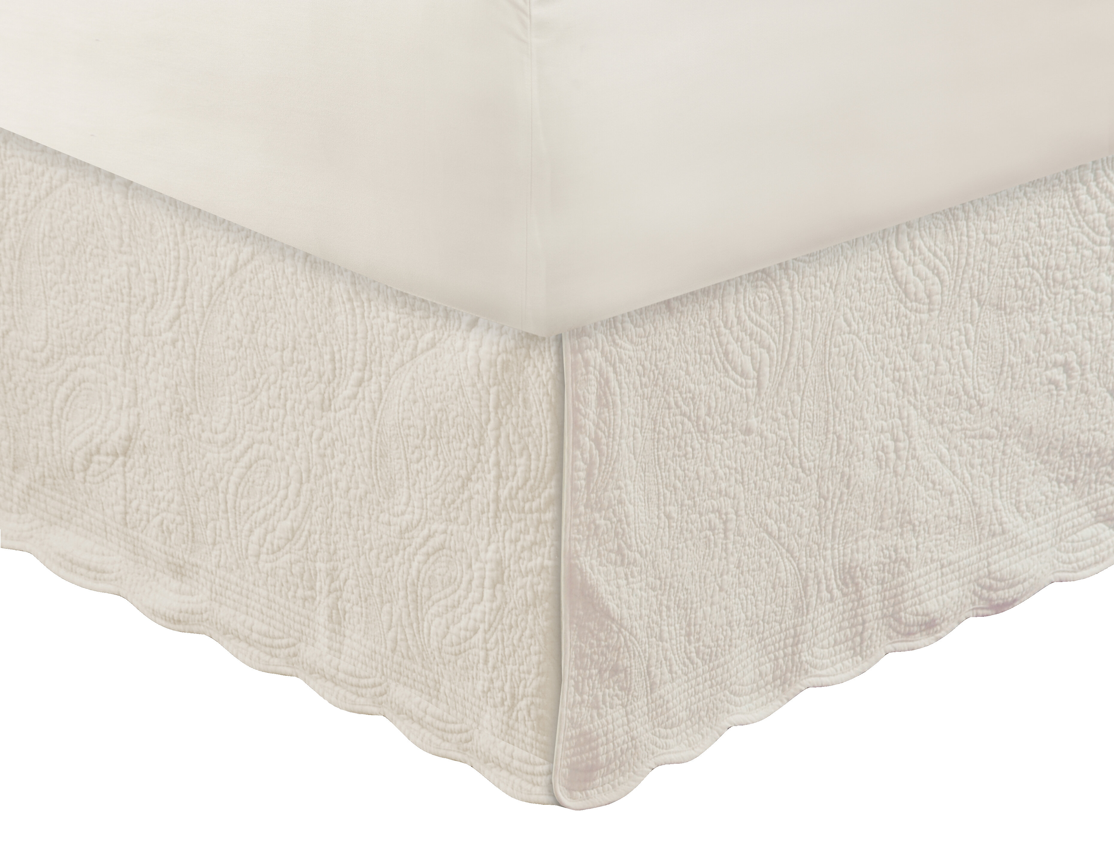 White Valance/Bedskirt Details about   Two Tone All Size US Pima Cotton Solid Taupe 