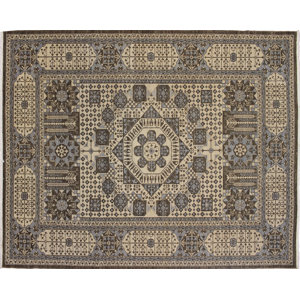 One-of-a-Kind Leann Hand Knotted Oriental Wool Chocolate Area Rug