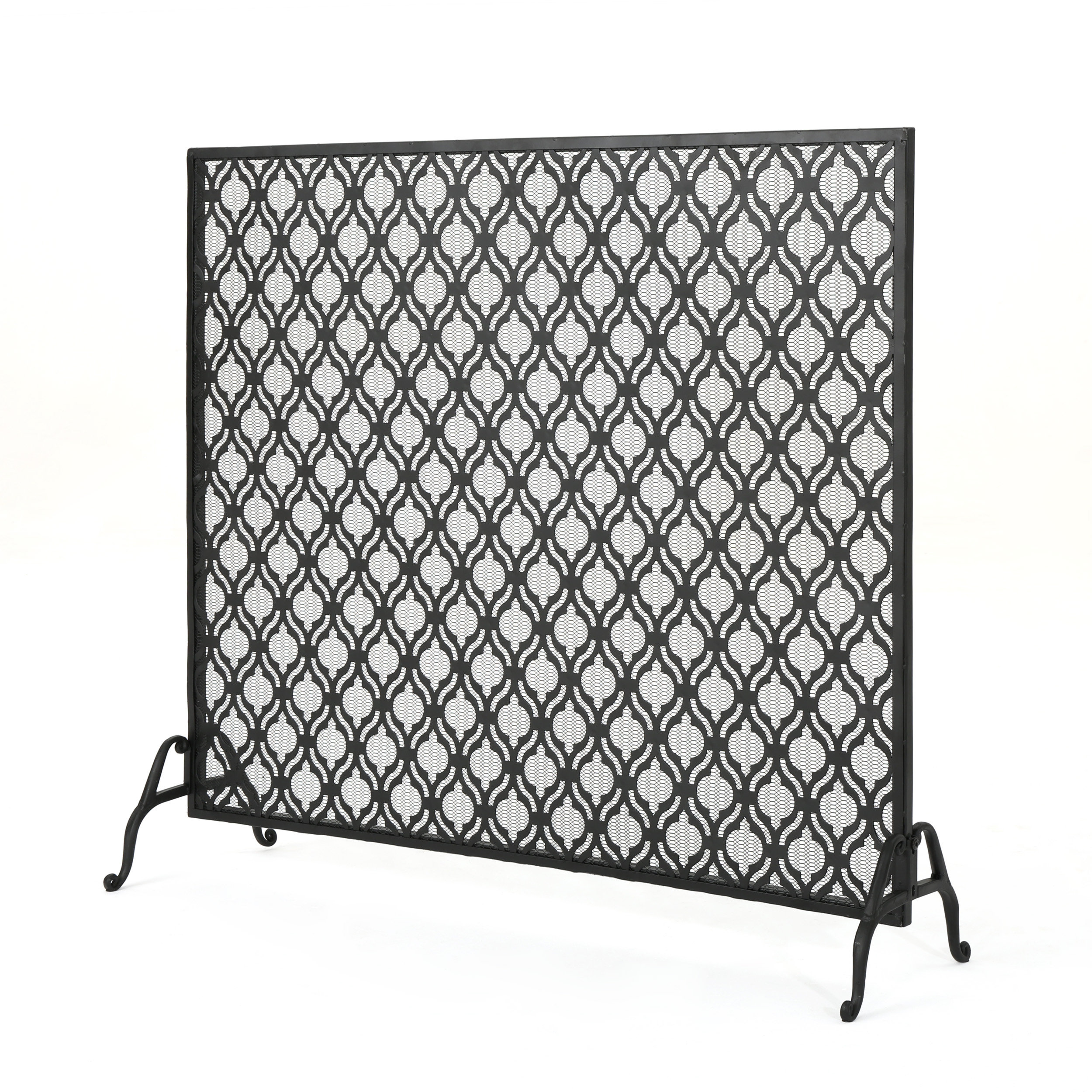 Single Panel Fireplace Screen - Fleur De Lis Living Tennison Single Panel Iron Fireplace Screen Reviews