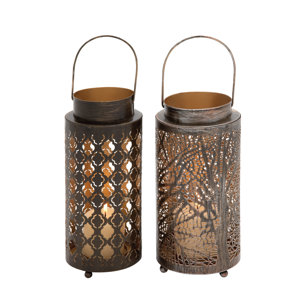 Mamta Metal Candle Lantern Set (Set of 2)