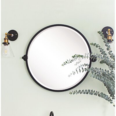 Round Beveled Bathroom Mirror