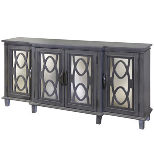Go to store & view more images House of Hampton Montiel 4 Door Breakfront Mirrored Media Sideboard