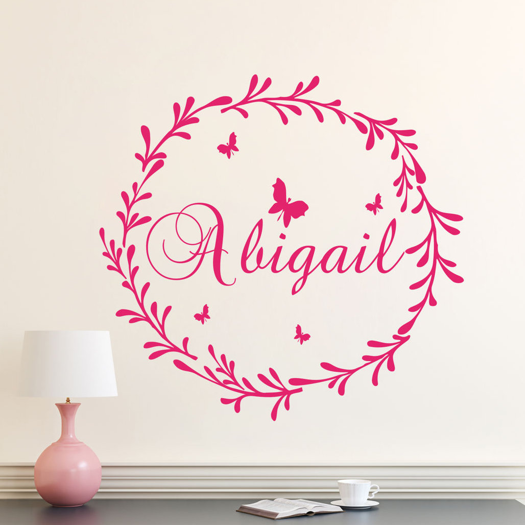 Amazon Com Personalized Vinyl Wall Decals Name And Butterfly Wall Decal Personalized Girls Name Baby Girl Name Nursery Wall Decor Personalized Custom Name Vinyl Wall Art Decal Sticker Teen Girls Decor Vs89 Handmade