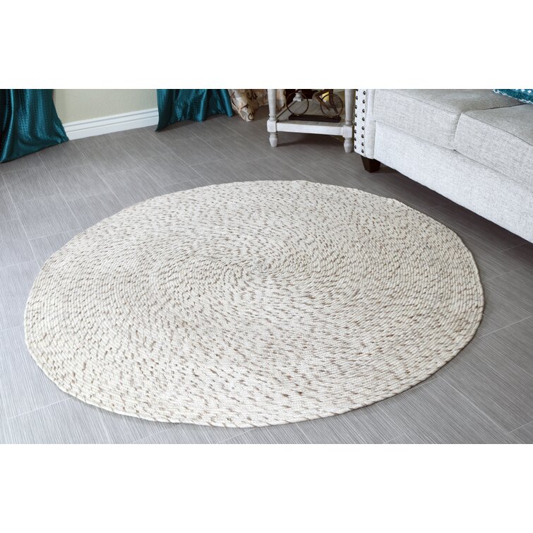 HNU Farmhouse Area Rug 5' X 8' Oval Slate White Chic Geometric Braided Rug Reversible Indoor Outdoor Latex Free Modern Contemporary Classic Style 