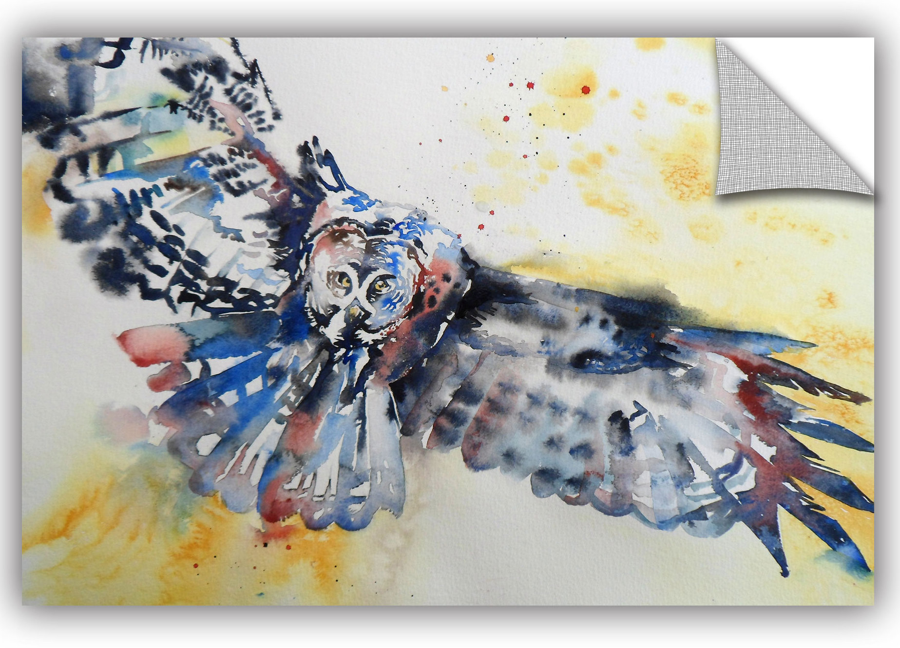 ArtWall Grey Owl Wall Decal Wayfair