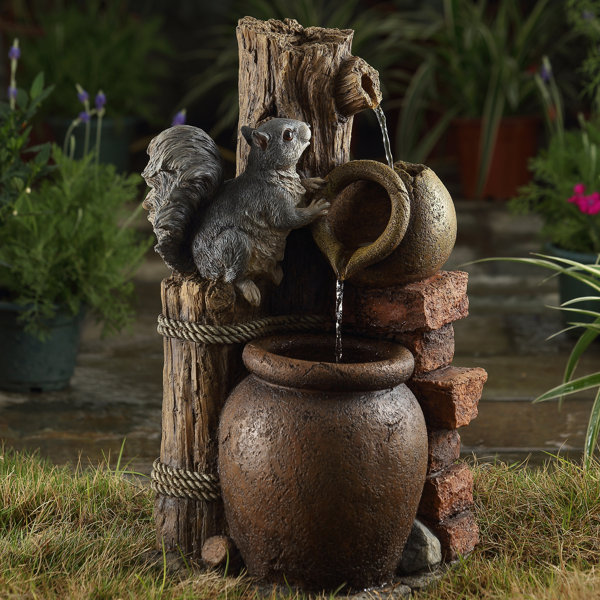 Jeco Inc Resin Fiberglass Multi Tier Pots Water Fountain Wayfair