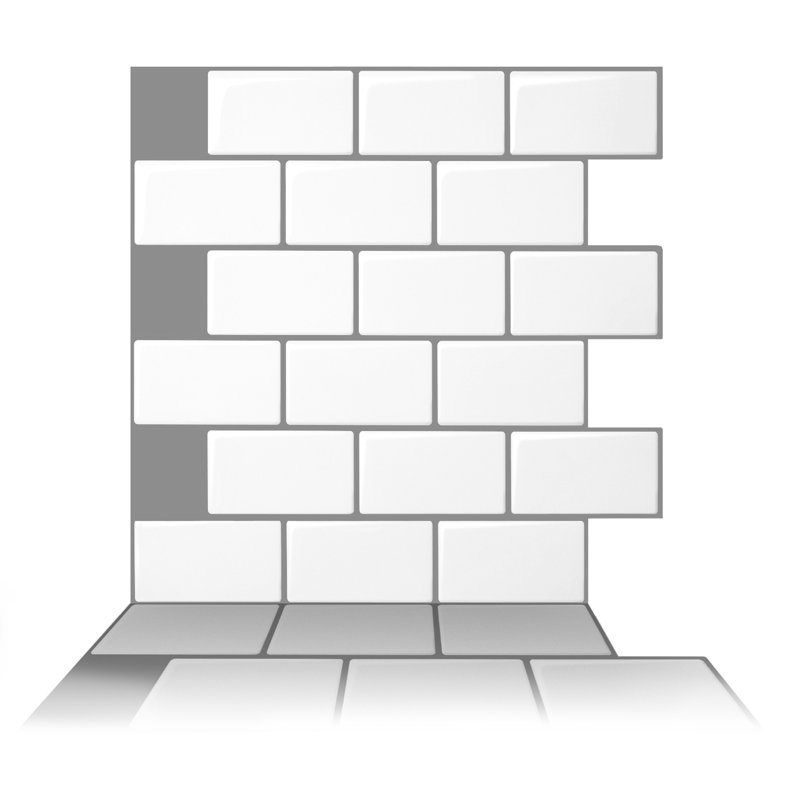 Tictactiles 12 X 12 Pvc Peel Stick Subway Tile Reviews Wayfair