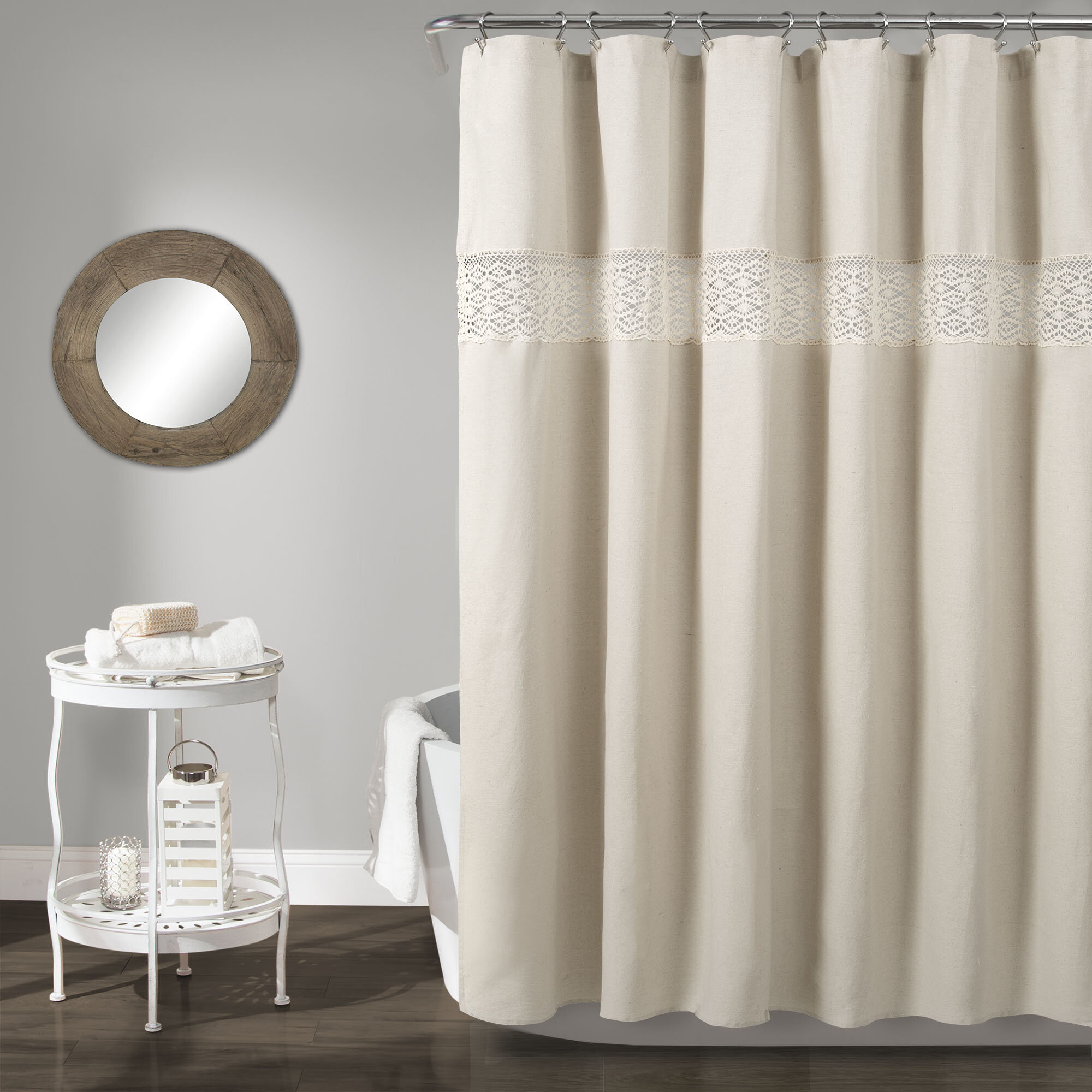 neutral color shower curtains