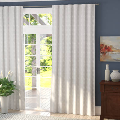 George Oliver Cardone Shrink Yarn Geometric Room Darkening Grommet Curtain Panels Wayfair