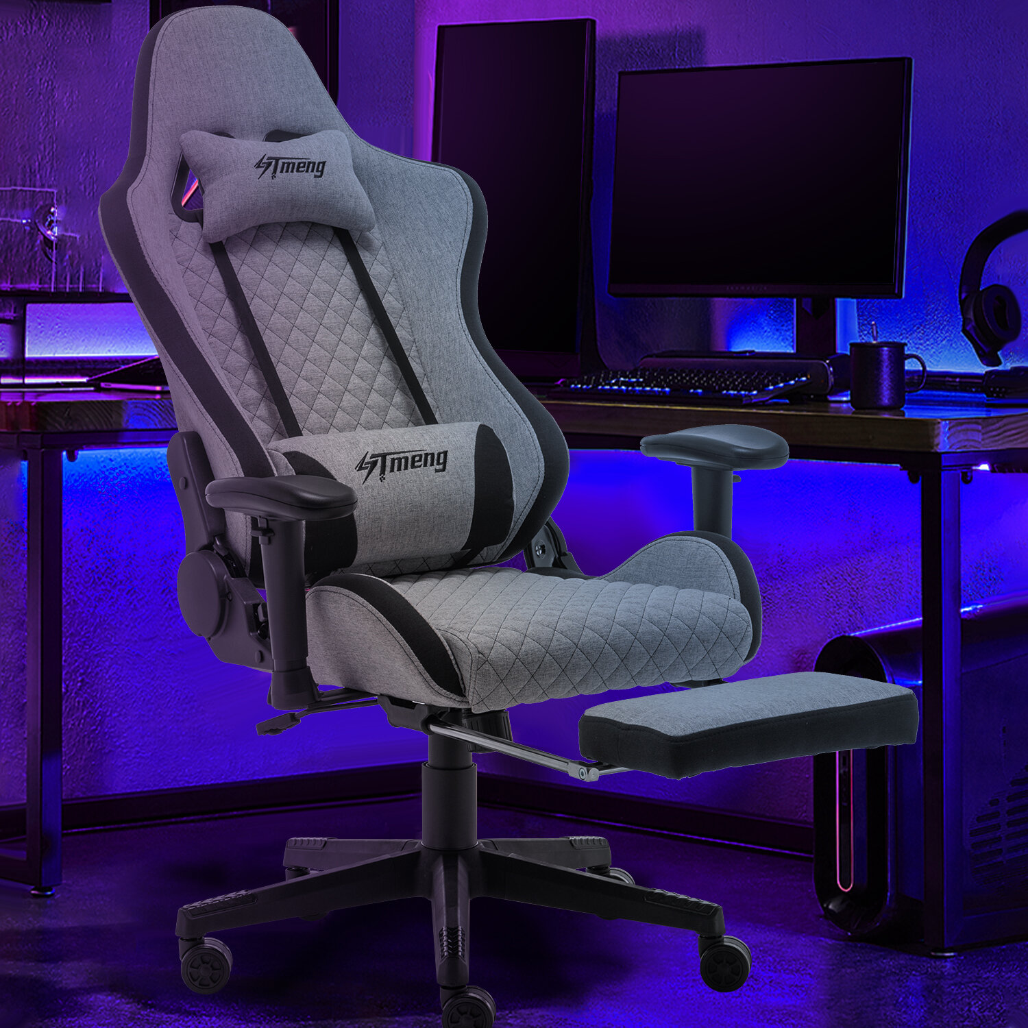 Office Gaming Chair Ergonomic Mesh High Back Racing W/Headrest Reclining Chair 