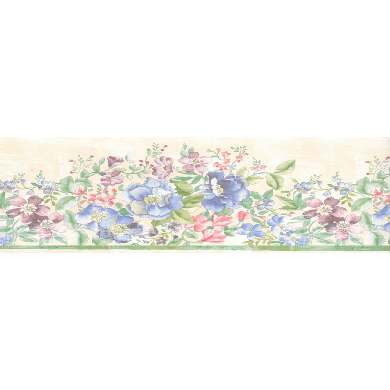August Grove Dolcie Flowers Vines 15 L X 7 W Wallpaper Border Wayfair