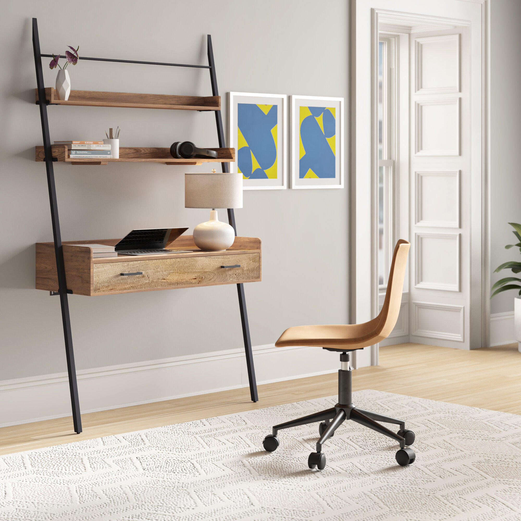 Foundstone Karamo Solid Wood Ladder Desk Reviews Wayfair