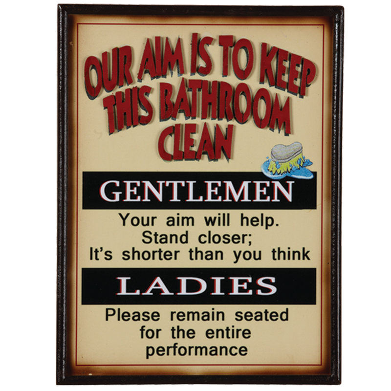 Red Barrel Studio Our Aim Is To Keep This Bathroom Clean Wall