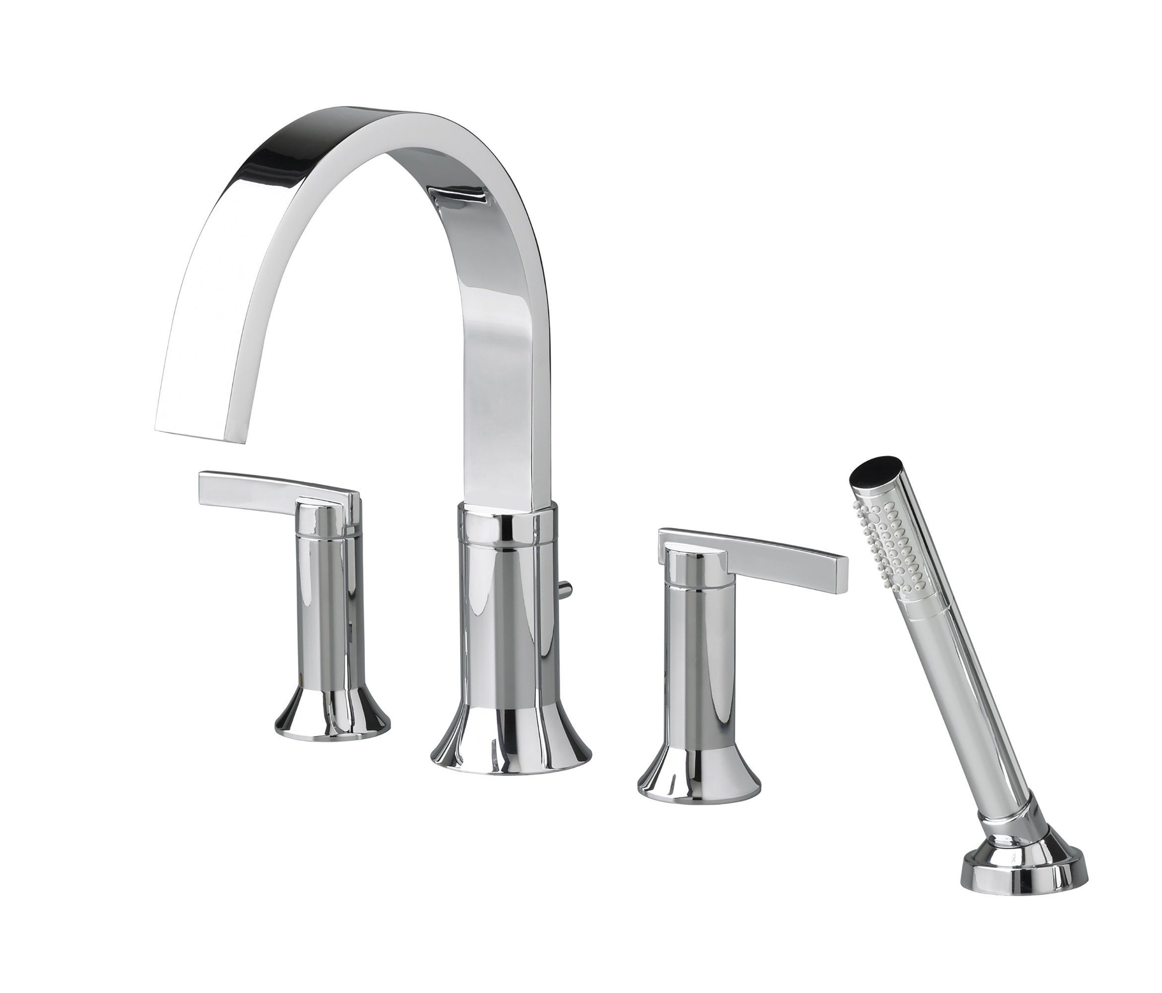 American Standard Berwick Double Handle Deck Mounted Roman Tub Faucet Trim With Diverter And Handshower Wayfair