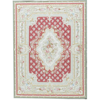 Bokara Rug Co Inc One Of A Kind Aubusson Renaissance Hand Knotted Blue 7 8 X 10 4 Wool Area Rug Perigold