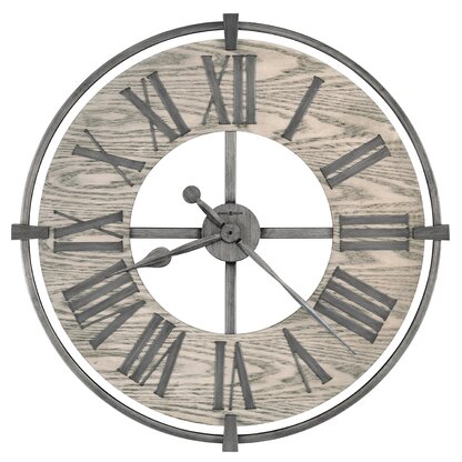 Rustic Contemporary Oversized Open Face Iron Wall Clock 30.25" Rust Finish 