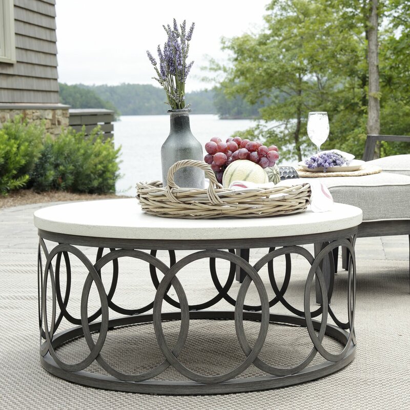 Summer Classics Ella Stone Concrete Coffee Table Reviews Wayfair