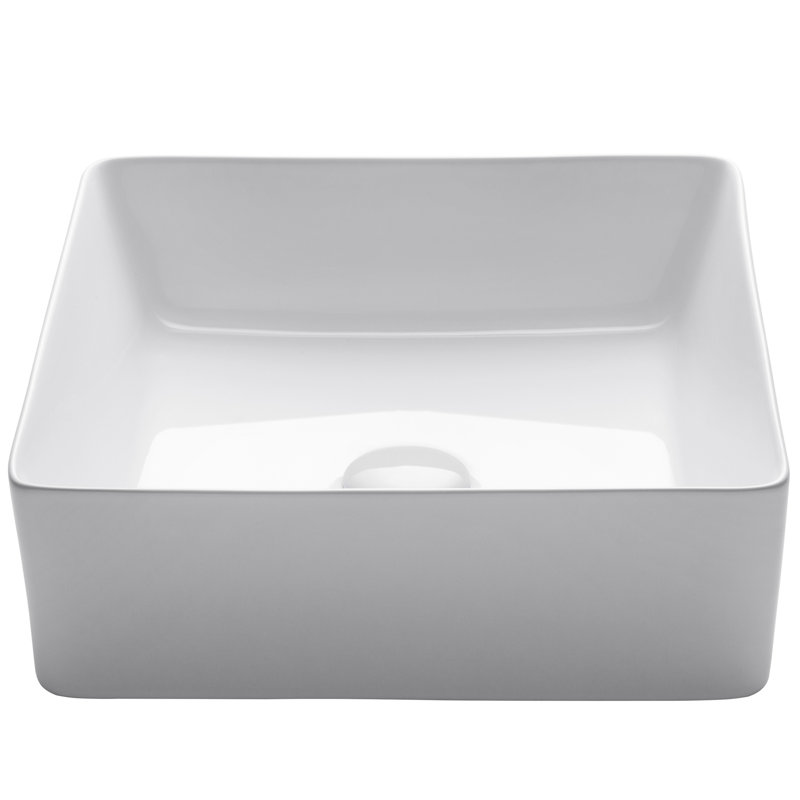 Viva Vitreous China Square Vessel Bathroom Sink