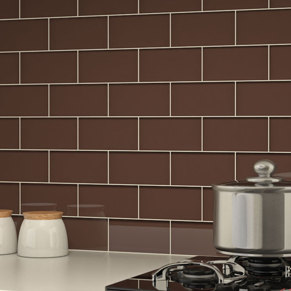 Dark Brown Subway Tile Wayfair