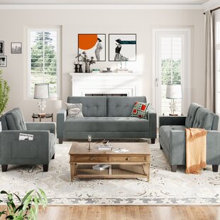 Sofa Set Morden Style Couch Furniture Upholstered Armchair by Latitude Run