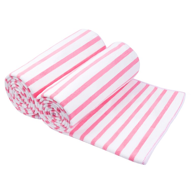 2 Pack Bath Towel Extra Absorbent Quick Drying  Microfiber Towel Sets 30" x 60" 