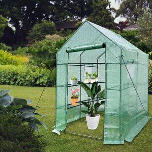 71 W x 36 D x 36 H Reinforced Greenhouse with Dual Large Zipper Doors & Ground Stables Ohuhu Portable House-Shaped Mini Greenhouse Waterproof & UV Protected Green House for Garden/Patio/Backyard 