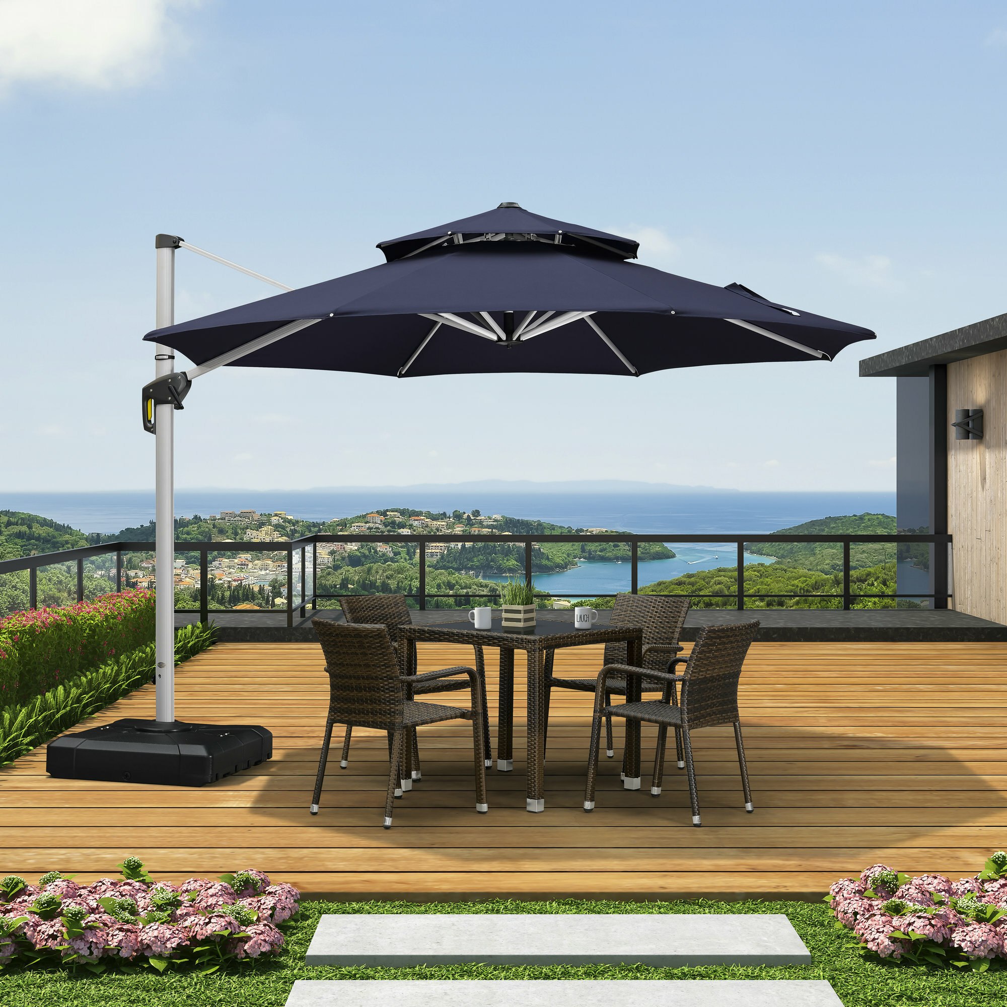 Latitude Run Burgue 13 Cantilever Umbrella Wayfair