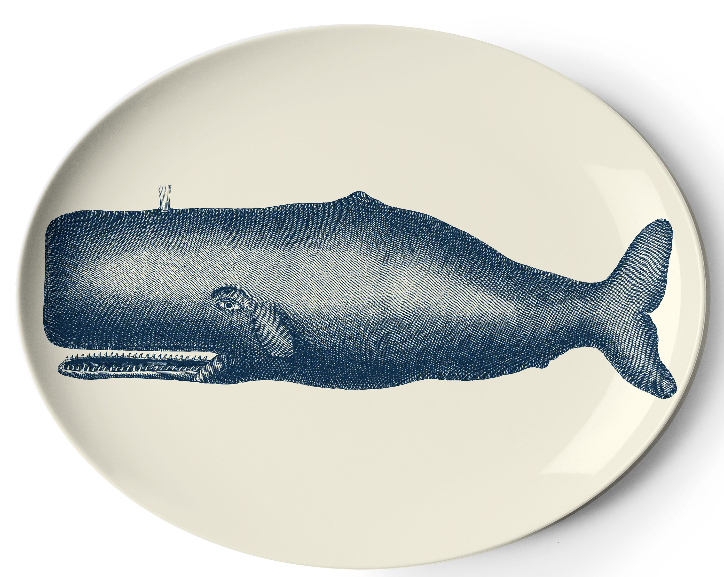 Thomas Paul Scrimshaw Oval Whale Melamine Platter Reviews Wayfair