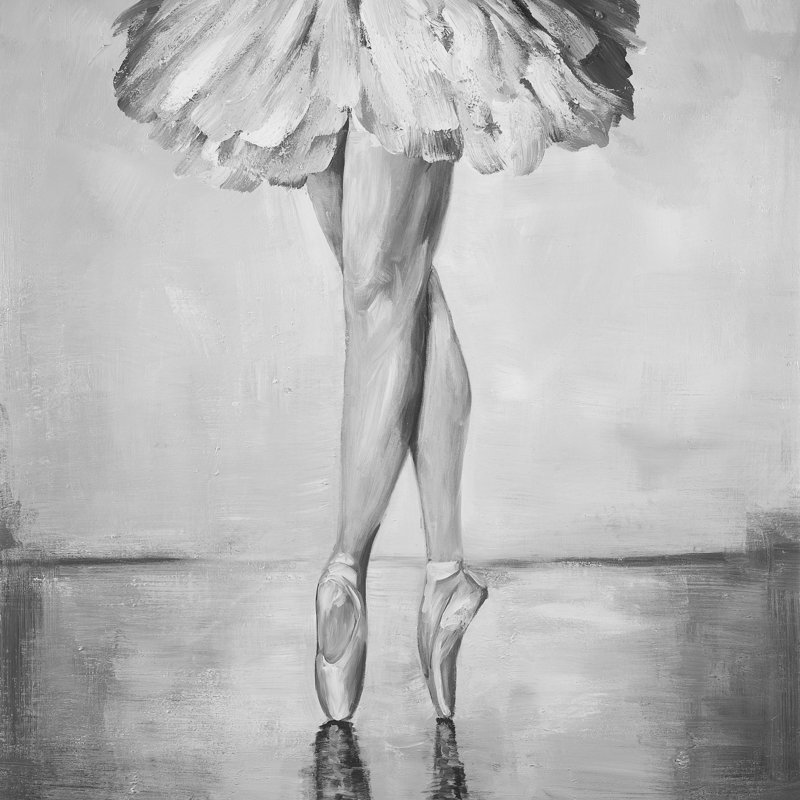 House Of Hampton Ballerina Classic Steps Oil Painting Print On