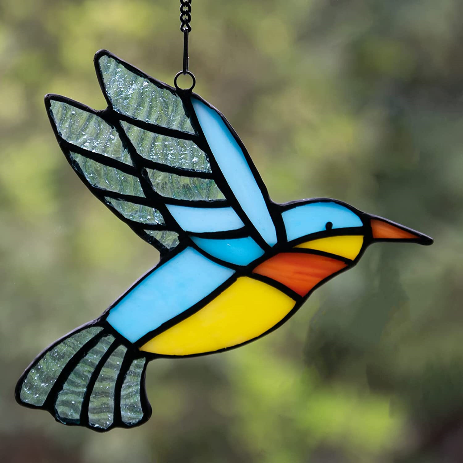 Stained Glass Hummingbird Suncatcher Birds Window Metal Hangings Gift Decoration 