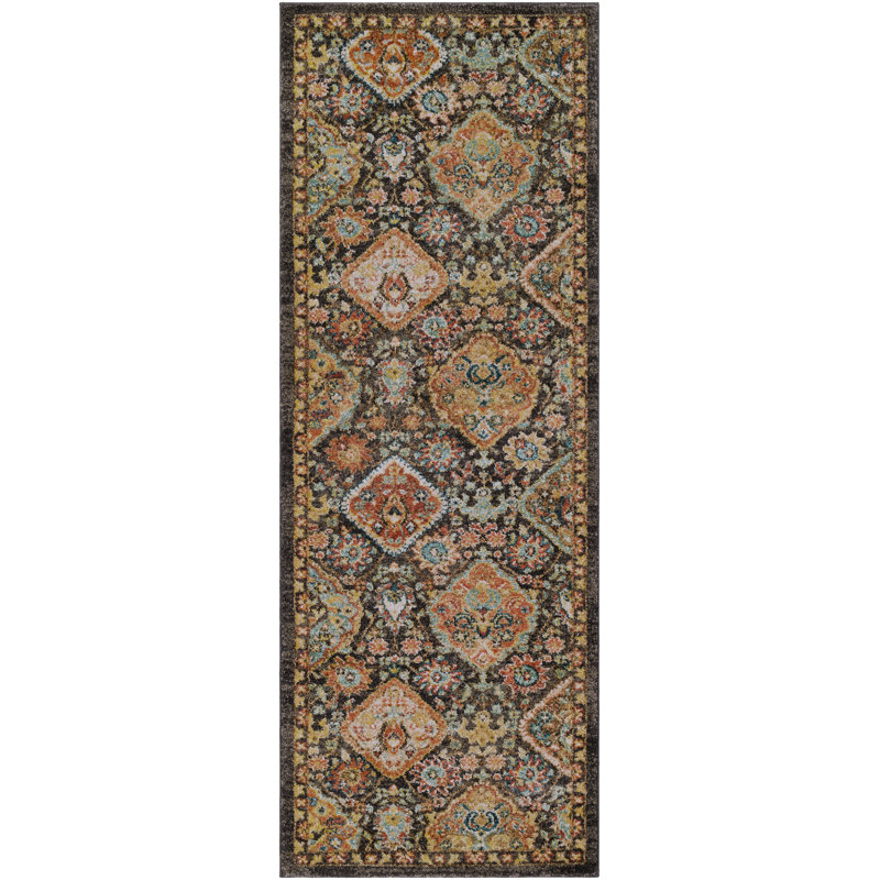 Alcott Hill Meliton Clic Burnt Orange Dark Brown Area Rug Alcott Hill Meliton Clic Burnt