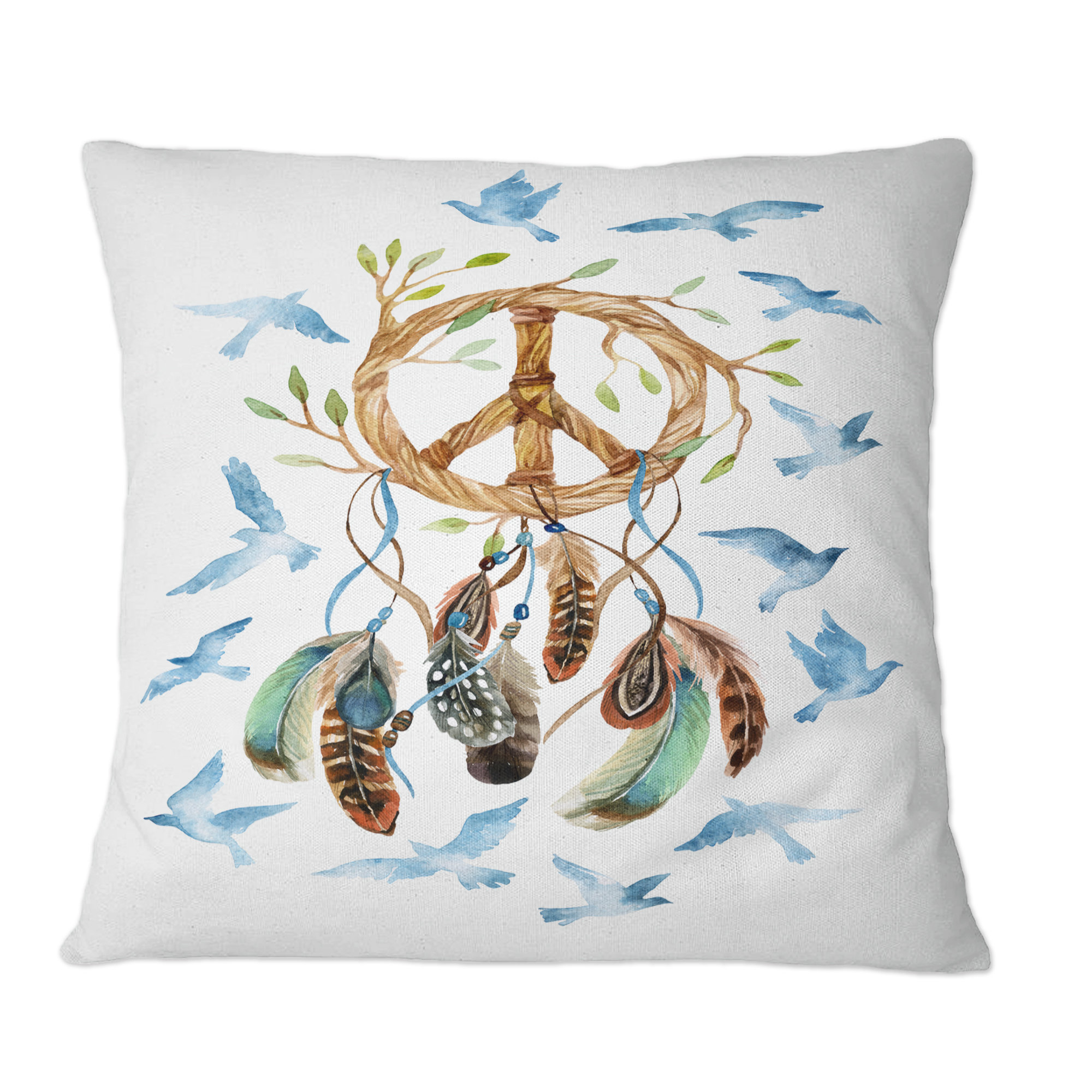 Peace Sign Throw Pillow