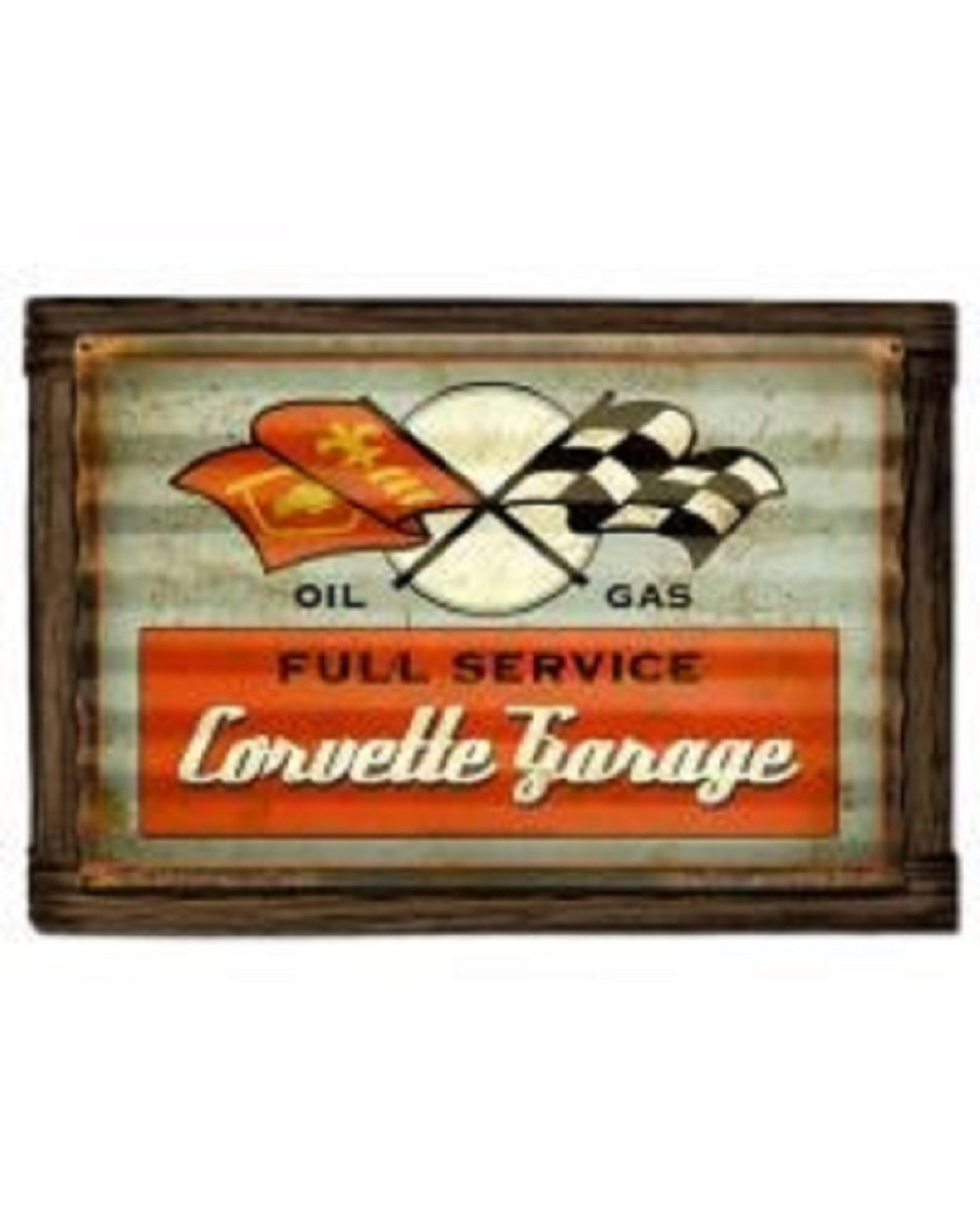 What Happens in the Garage Stays in the Garage Embossed Tin Sign Chevrolet Ford