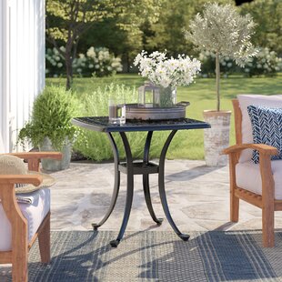 grand live Steel Small Round Bistro Side Table,Outdoor/Indoor Ottoman,Tray Side Table Anti-Rusty -Blue CoffeeTable Snack Table 