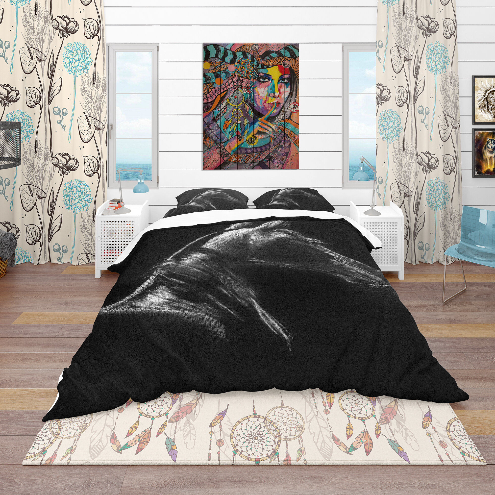 East Urban Home Horse Duvet Cover Set Wayfair