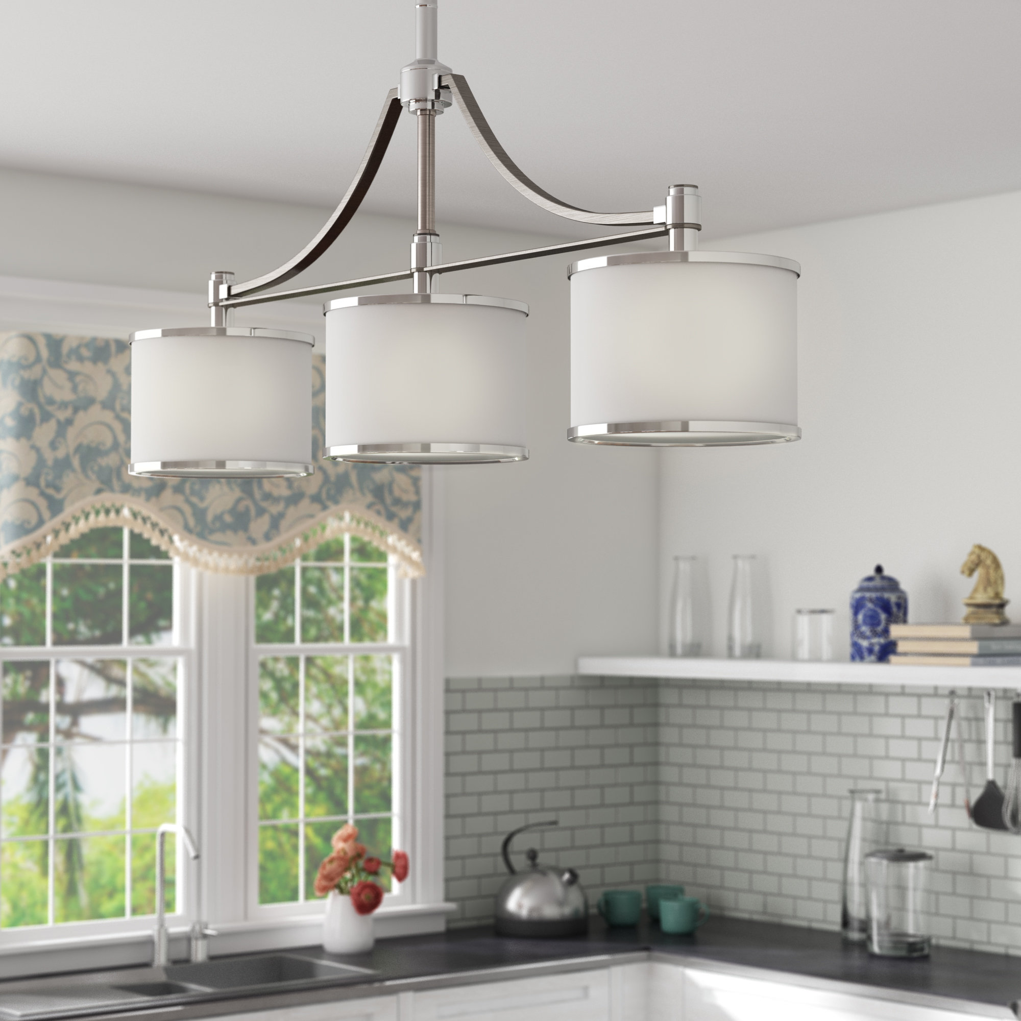 Hausman 3 Light Kitchen Island Linear Pendant 