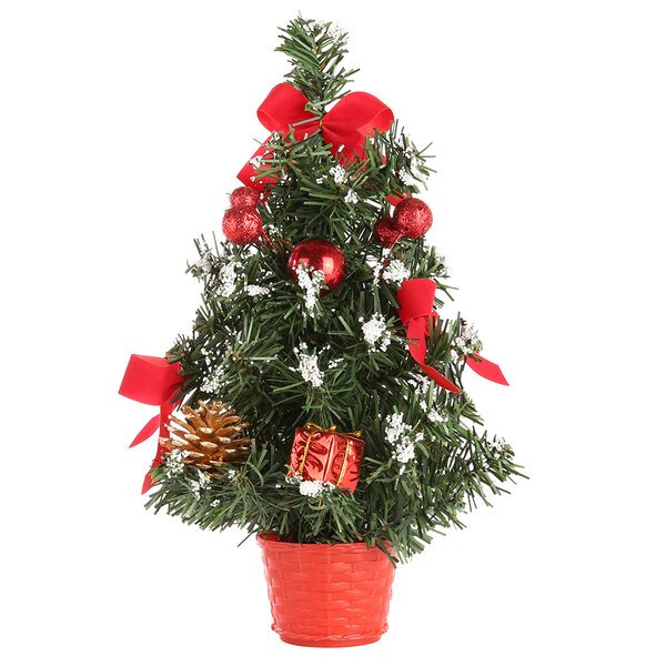 The Holiday Aisle® Mini Christmas Trees Xmas Decorations A Small Pine Tree Placed On Desktop Christmas Festival Ornaments 2022 New | Wayfair