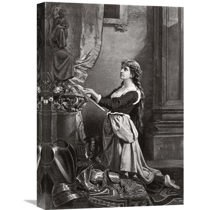 Global Gallery Joan Of Arc At Prayer Painting Print On Wrapped