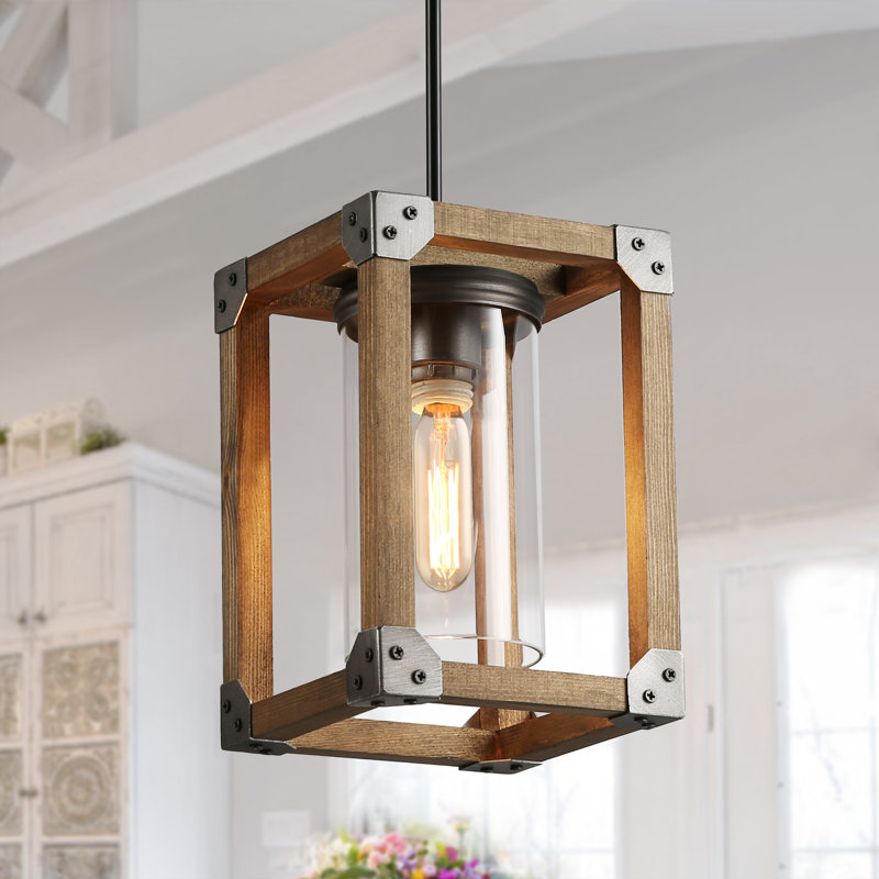 Williston Forge Toni 1 Light Single Rectangle Pendant Wayfair