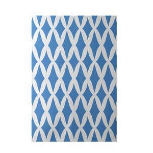 Geometric Blue Indoor/Outdoor Area Rug