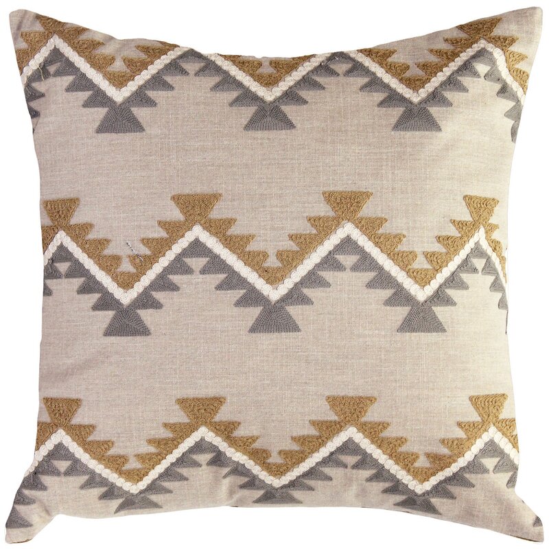 Union Rustic Mallory Embroidered Throw Pillow | Wayfair